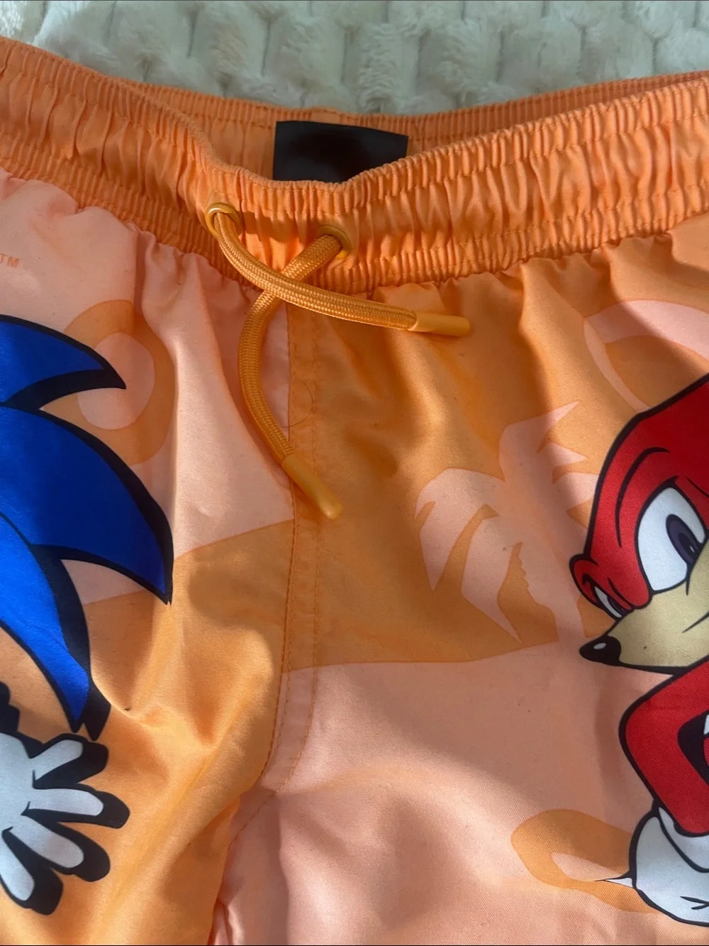Kids Orange Sonic the Hedgehog Swim Trunks